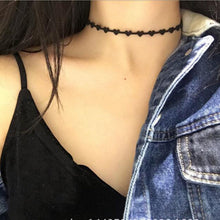 Load image into Gallery viewer, Heart Chokers Fashion Gothic Hollow Black Suede Cocktail False Collar Chockers Necklaces for women Bijoux  2018 chokers