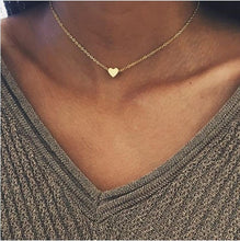 Load image into Gallery viewer, New Tiny Heart Necklace for Women SHORT Chain Heart Shape Pendant Necklace Gift Ethnic Bohemian Choker Necklace drop shipping